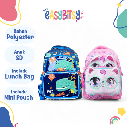 Easy Bitsy One Set Tas Sekolah Lunch Bag Dompet Mini Tidak ada merek