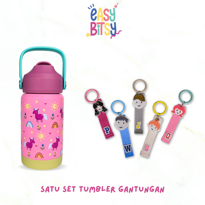 Easy Bitsy Lego Tumbler Straw Colorful Hot and Cold  350-530ML/12-18OZ  | Stainless Steel Bottle with Flip Lid Nobrand