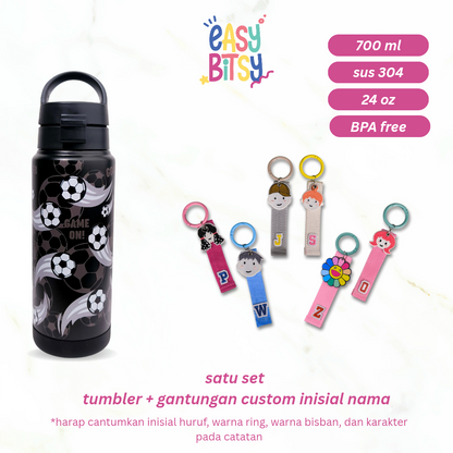 Easy Bitsy Lego Tumbler Straw Colorful Hot and Cold  350-530ML/12-18OZ  | Stainless Steel Bottle with Flip Lid Nobrand