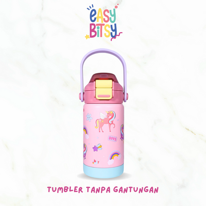 Easy Bitsy Lego Tumbler Straw Colorful Hot and Cold  350-530ML/12-18OZ  | Stainless Steel Bottle with Flip Lid Nobrand