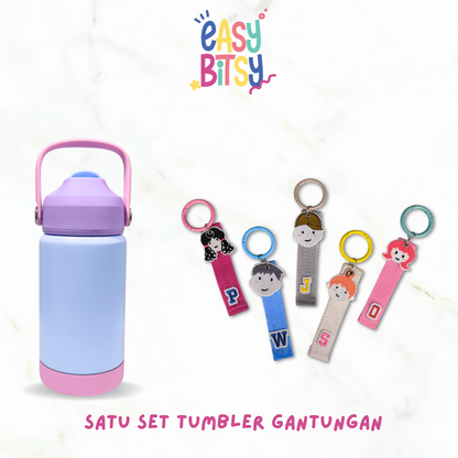 Easy Bitsy Lego Tumbler Straw Colorful Hot and Cold  350-530ML/12-18OZ  | Stainless Steel Bottle with Flip Lid Nobrand