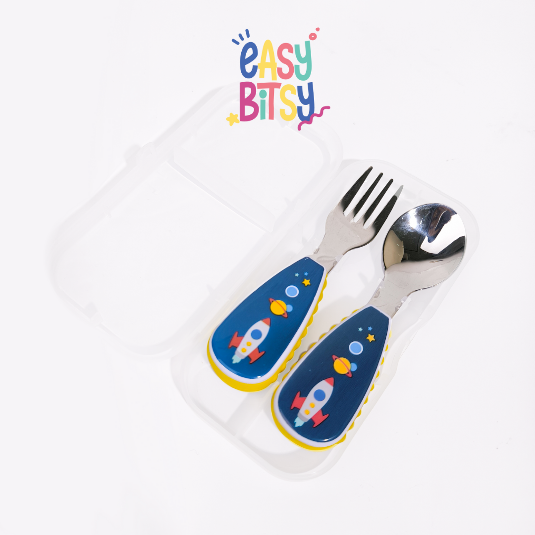 Easybitsy Peralatan Makan Stainless Steel 304/316 | Sendok Makan Anak Karakter + Box Penyimpanan - Nami Tidak ada merek