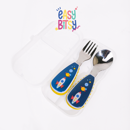 Easybitsy Peralatan Makan Stainless Steel 304/316 | Sendok Makan Anak Karakter + Box Penyimpanan - Nami Tidak ada merek