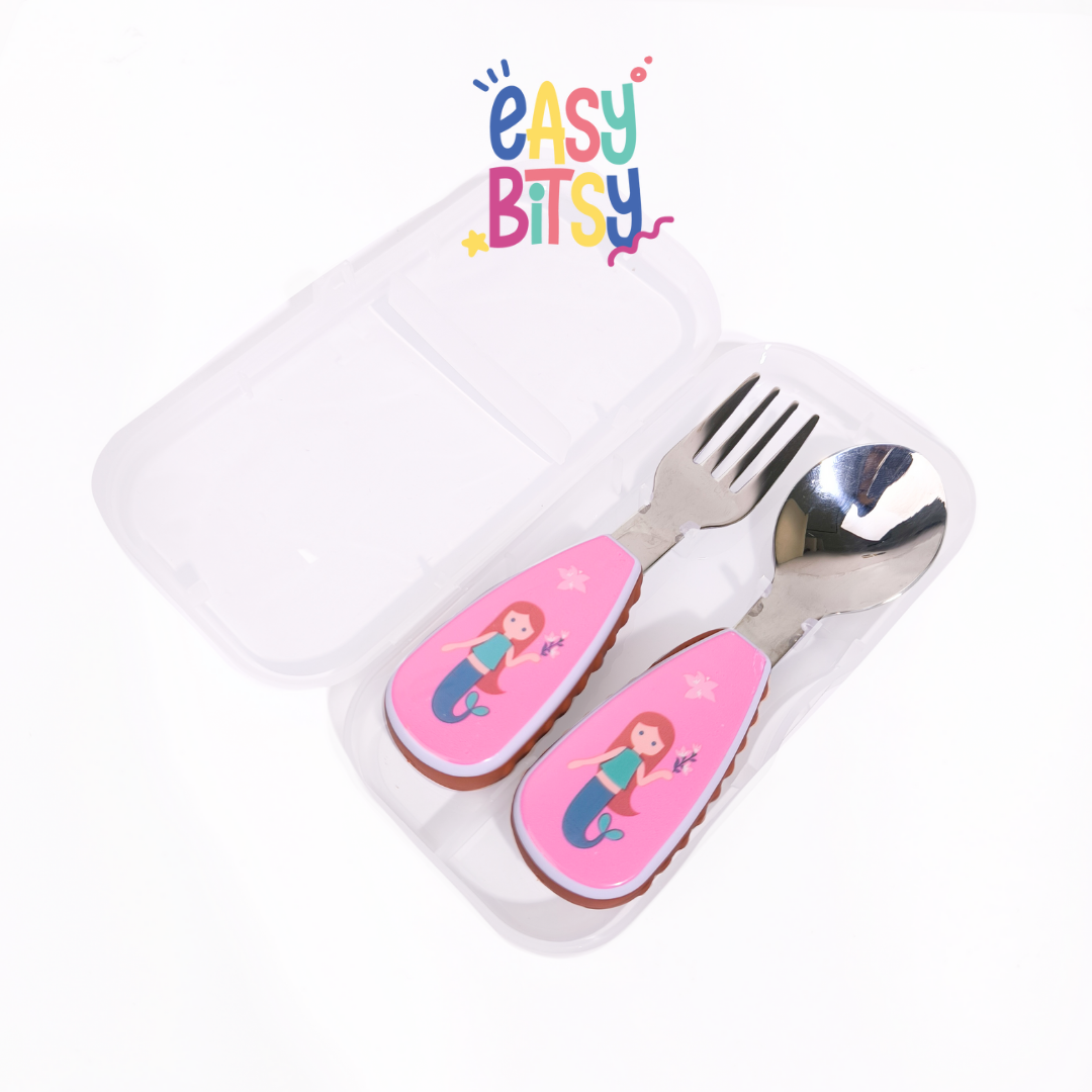 Easybitsy Peralatan Makan Stainless Steel 304/316 | Sendok Makan Anak Karakter + Box Penyimpanan - Nami Tidak ada merek