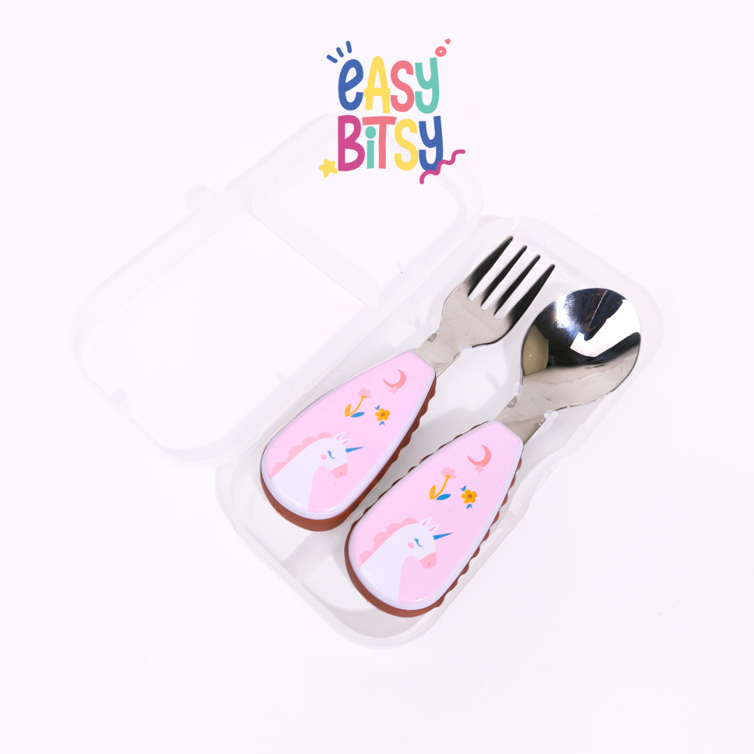 Easybitsy Peralatan Makan Stainless Steel 304/316 | Sendok Makan Anak Karakter + Box Penyimpanan - Nami Tidak ada merek