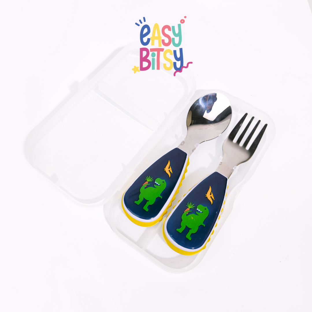 Easybitsy Peralatan Makan Stainless Steel 304/316 | Sendok Makan Anak Karakter + Box Penyimpanan - Nami Tidak ada merek