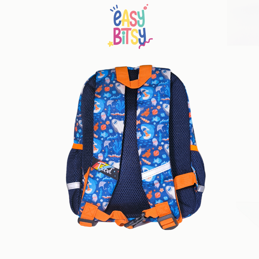 Easybitsy Tas Ransel Backpack Sekolah Anak Laki-Laki PAUD-TK Dino, Underwater - Sequin Tidak ada merek