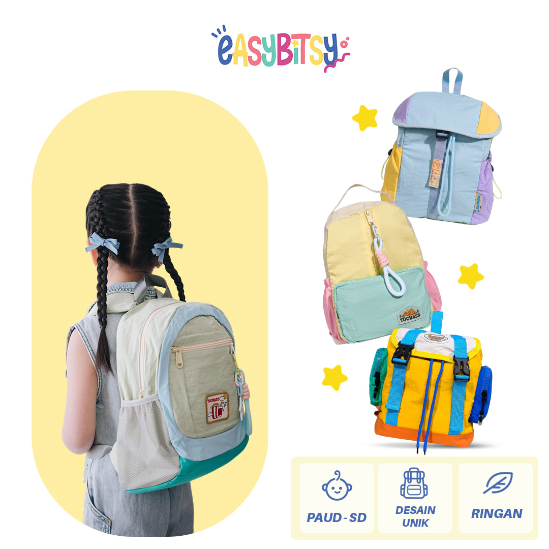 Easy Bitsy Tas Ransel Backpack Anak Laki-Laki Perempuan PAUD-TK - Aiya Tidak ada merek