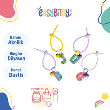Easy Bitsy Keychain Alphabet Akrilik Nama Keren Tidak ada merek