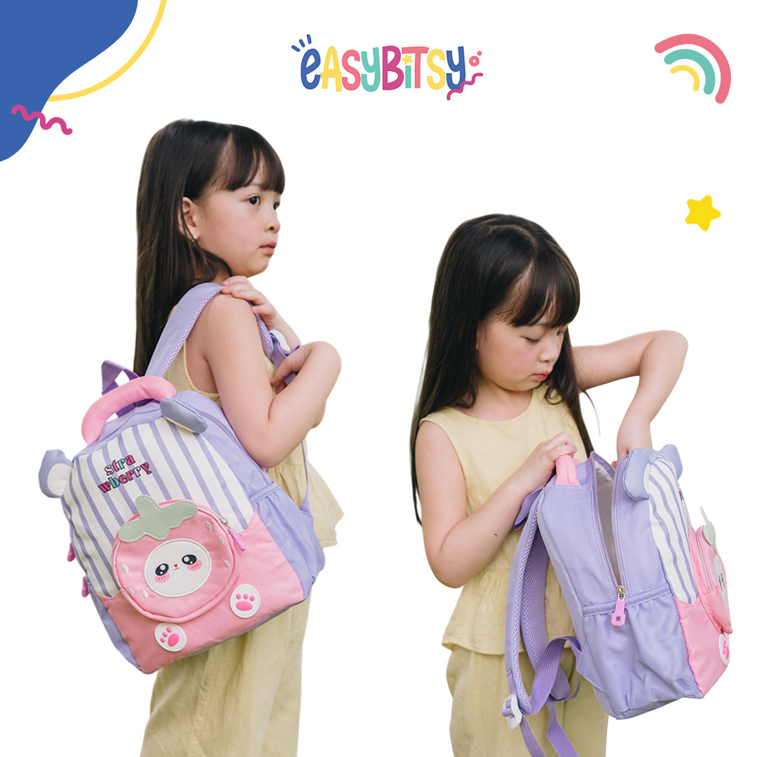 Easybitsy Tas Ransel Backpack Sekolah  Anak Perempuan PAUD-TK - Strawberry Tidak ada merek