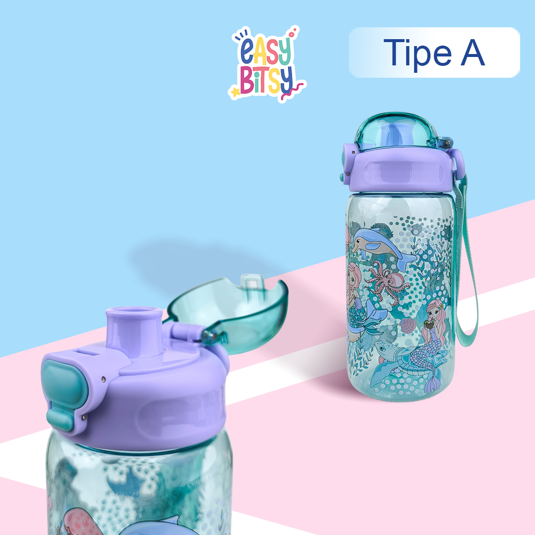 Easy Bitsy - Botol Minum Anak Laki-laki Perempuan Water Bottle 450ML - 680ML PAUD SD - George Tidak ada merek