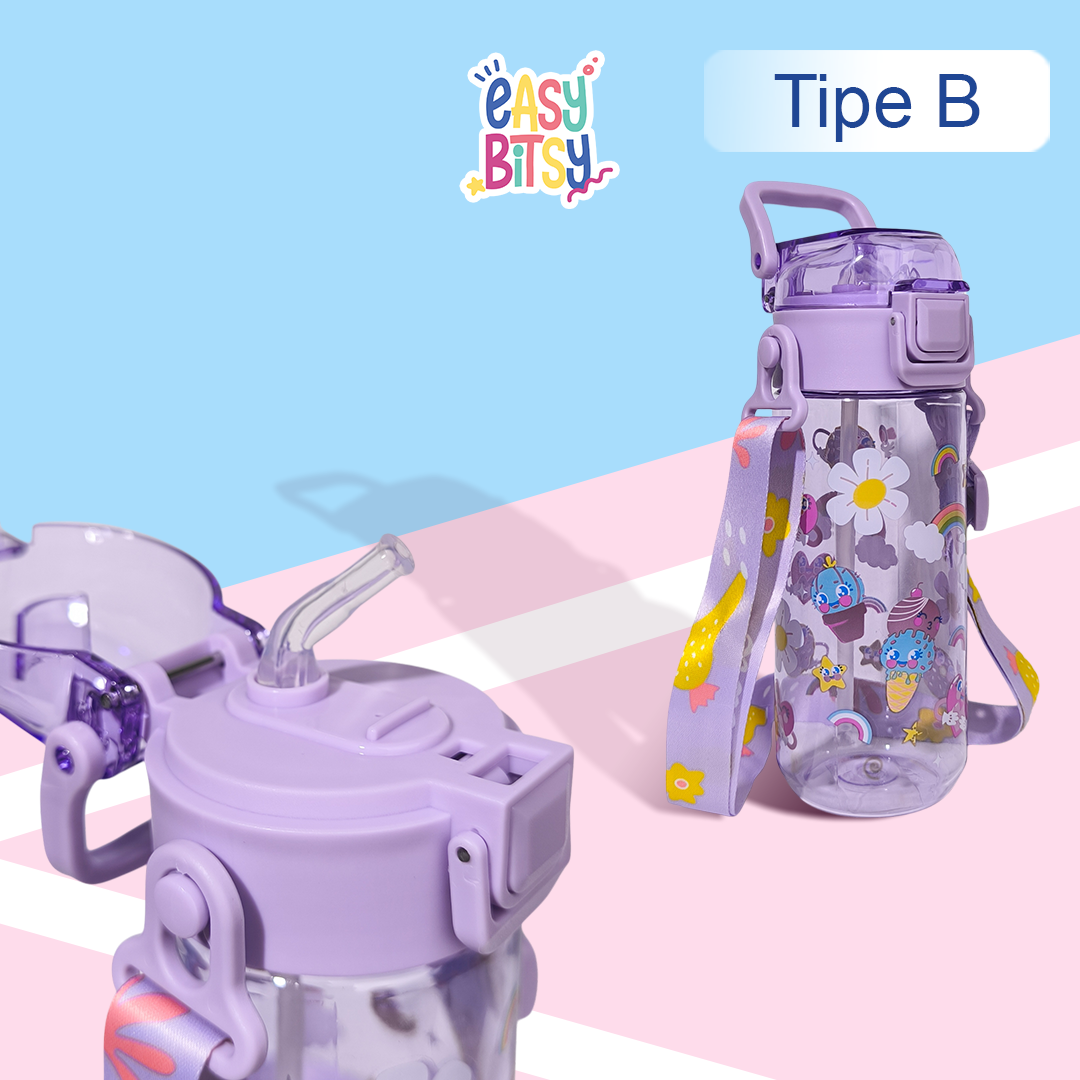 Easy Bitsy - Botol Minum Anak Laki-laki Perempuan Water Bottle 450ML - 680ML PAUD SD - George Tidak ada merek