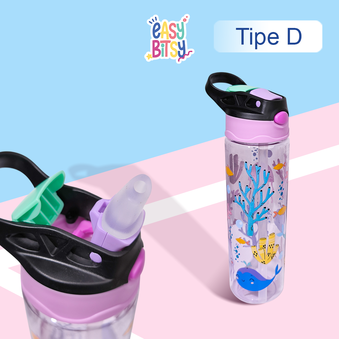 Easy Bitsy - Botol Minum Anak Laki-laki Perempuan Water Bottle 450ML - 680ML PAUD SD - George Tidak ada merek