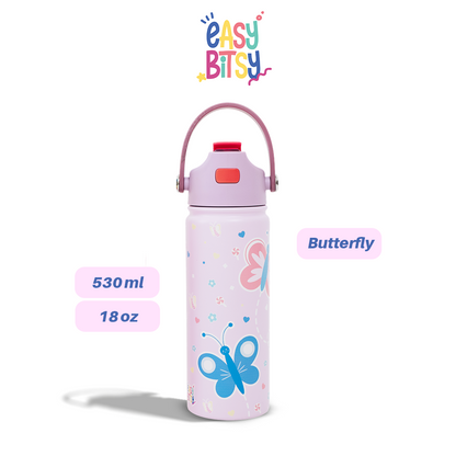 Easy Bitsy - Tumbler Anak 530ml BPA FREE /  Sedotan & Pegangan Anti Bocor Easy Bitsy Official Store