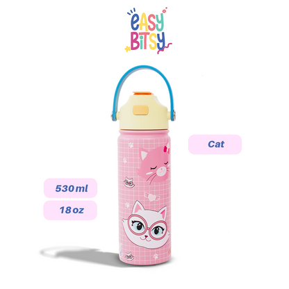 Easy Bitsy - Tumbler Anak 530ml BPA FREE /  Sedotan & Pegangan Anti Bocor Easy Bitsy Official Store
