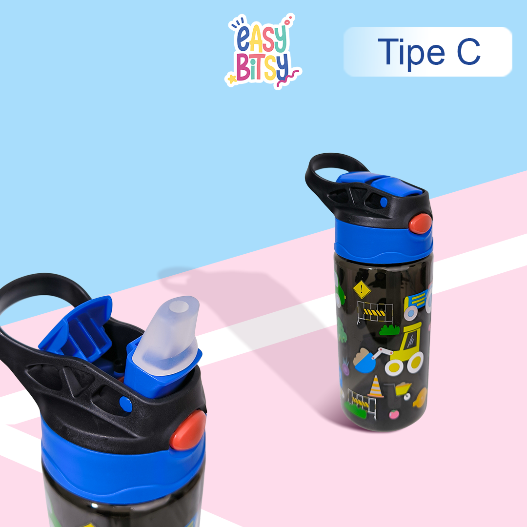 Easy Bitsy - Botol Minum Anak Laki-laki Perempuan Water Bottle 450ML - 680ML PAUD SD - George Tidak ada merek