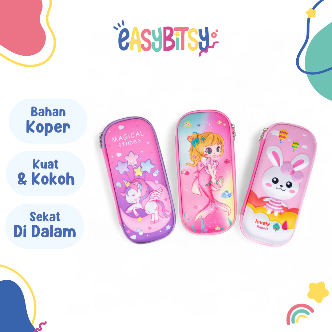 Easy Bitsy Pencil Case Tempat Pensil Karakter - Bubby Tidak ada merek