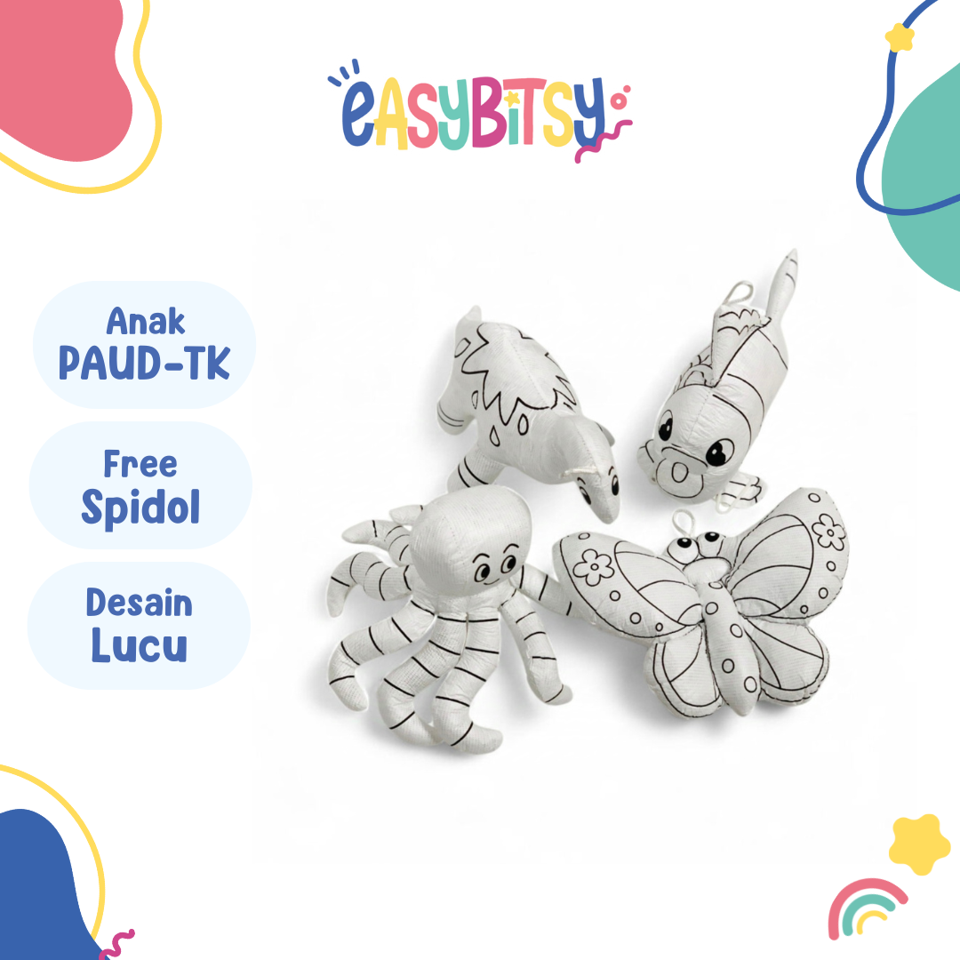 Easy Bitsy Coloring DIY Mewarnai Anak Perempuan Laki-Laki PAUD-SD – Mainan Edukasi Anak Tidak ada merek