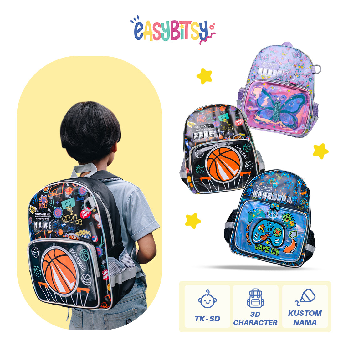 Easy Bitsy - Tas Ransel Anak Laki-laki Perempuan Backpack Sekolah SD - Miu Name Tidak ada merek