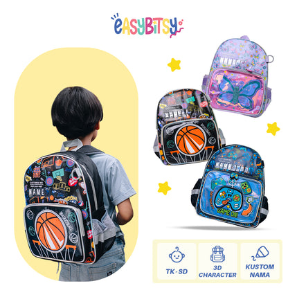 Easy Bitsy - Tas Ransel Anak Laki-laki Perempuan Backpack Sekolah SD - Miu Name Tidak ada merek