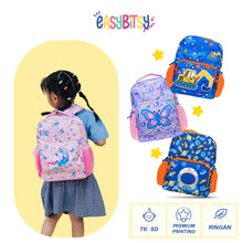 Easy Bitsy Tas Ransel Backpack Anak Laki-Laki Perempuan TK-SD Astronot, Transportasi, Dino, Cat, Butterfly, Unicorn - Kai Tidak ada merek