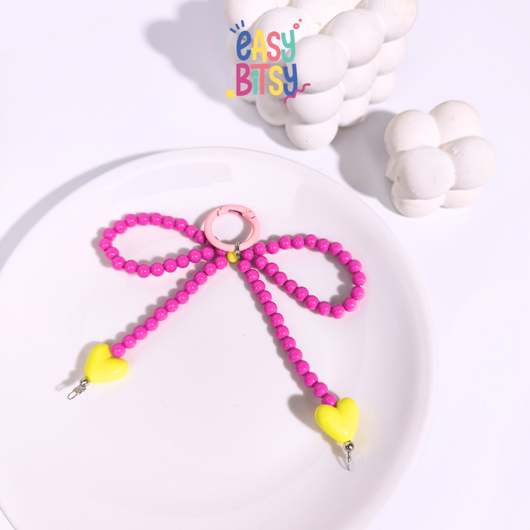 Easy Bitsy Keychain Gantungan Aksesoris Tas dan Handphone - Mutiara Pita Tidak ada merek