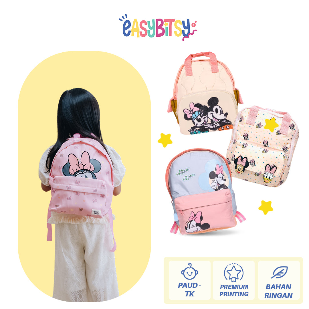 Easy Bitsy Tas Ransel Backpack PAUD-TK Premium Minnie Mouse - ZR Tidak ada merek