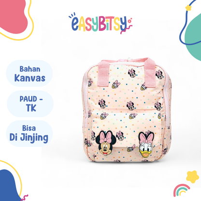 Easy Bitsy Tas Ransel Backpack Perempuan PAUD-TK Premium Minnie Mouse Pink - ZR Tidak ada merek