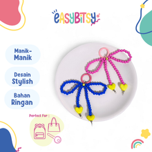 Easy Bitsy Keychain Gantungan Aksesoris Tas dan Handphone - Mutiara Pita Tidak ada merek
