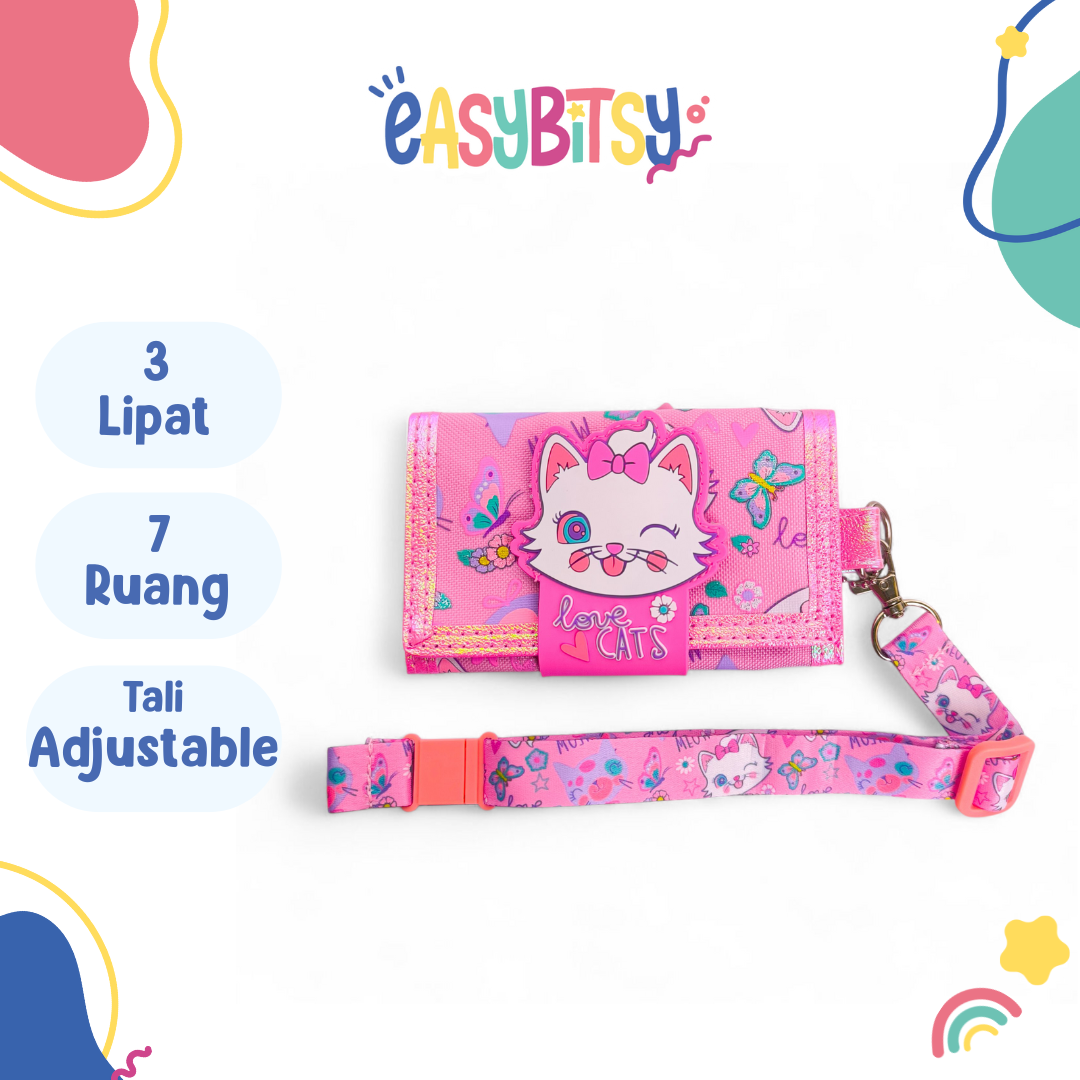 Easybitsy Dompet Mini Strap Wallet 3 Lipat Anak Laki-Laki Perempuan  PAUD-SD  - Raya Tidak ada merek