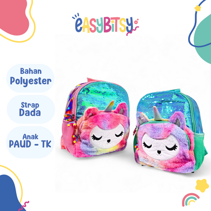 Easy Bitsy Tas Ransel Backpack PAUD - TK Anak Perempuan Bibble – Rebecca Tidak ada merek