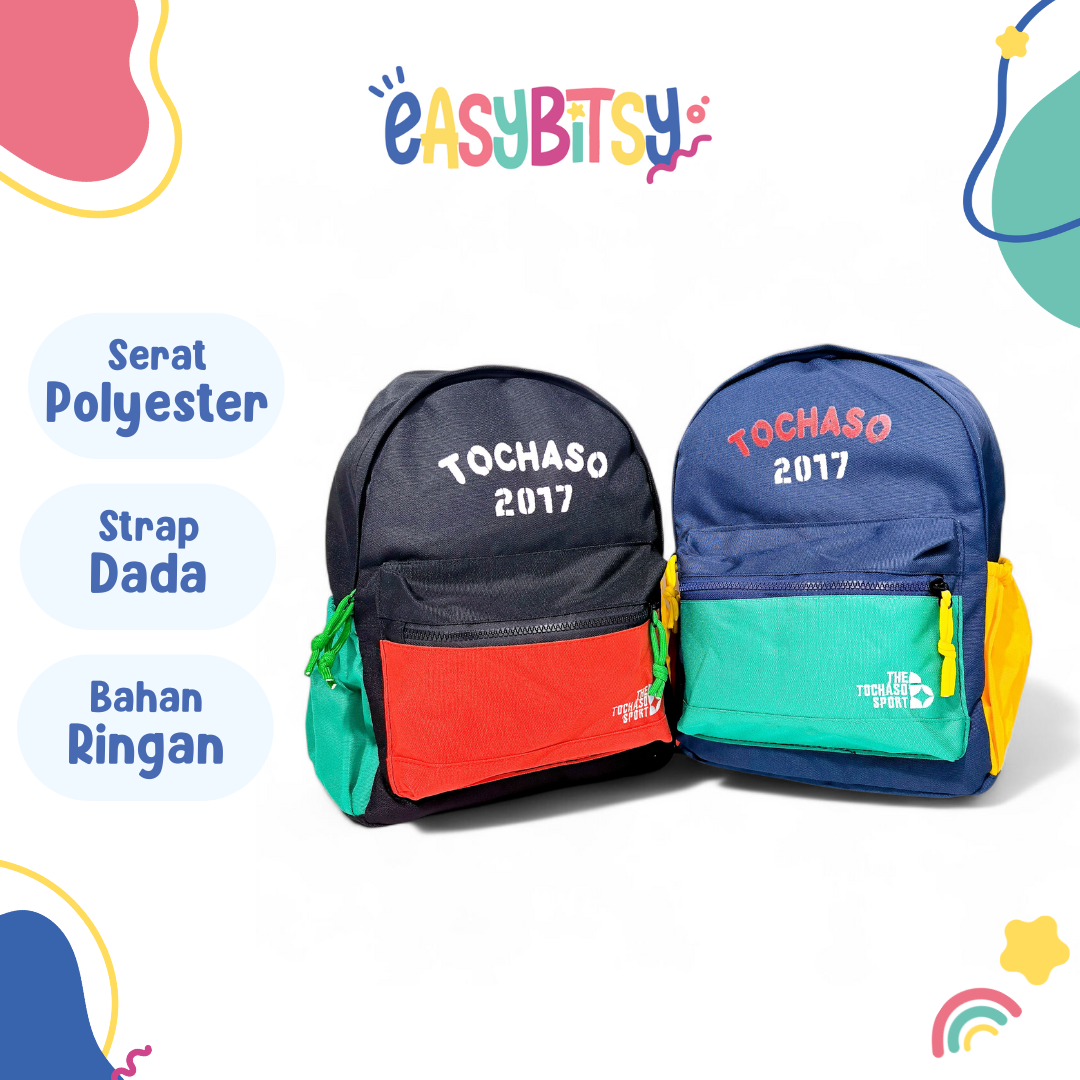 [ Easy Bitsy x Tochaso ] Tas Ransel Backpack Anak Laki-Laki Perempuan TK-SD - Tochaso Tidak ada merek