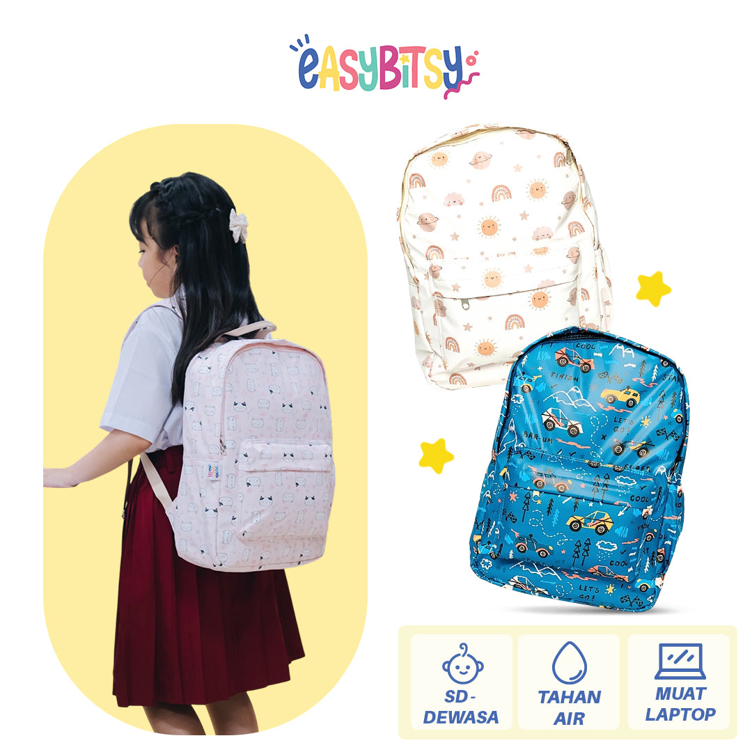 Easybitsy Tas Ransel  Backpack Waterproof SD-Remaja Anak Laki-Laki Perempuan - Tahan Air Tidak ada merek