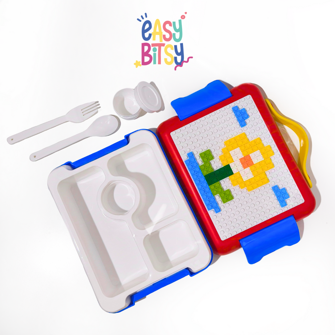 Easy Bitsy Big Block Lego Lunch Box | Sendok Garpu Motif Lego - Luffy Tidak ada merek