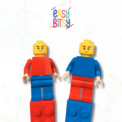 Easy Bitsy Big Block Lego Lunch Box | Sendok Garpu Motif Lego - Luffy Tidak ada merek