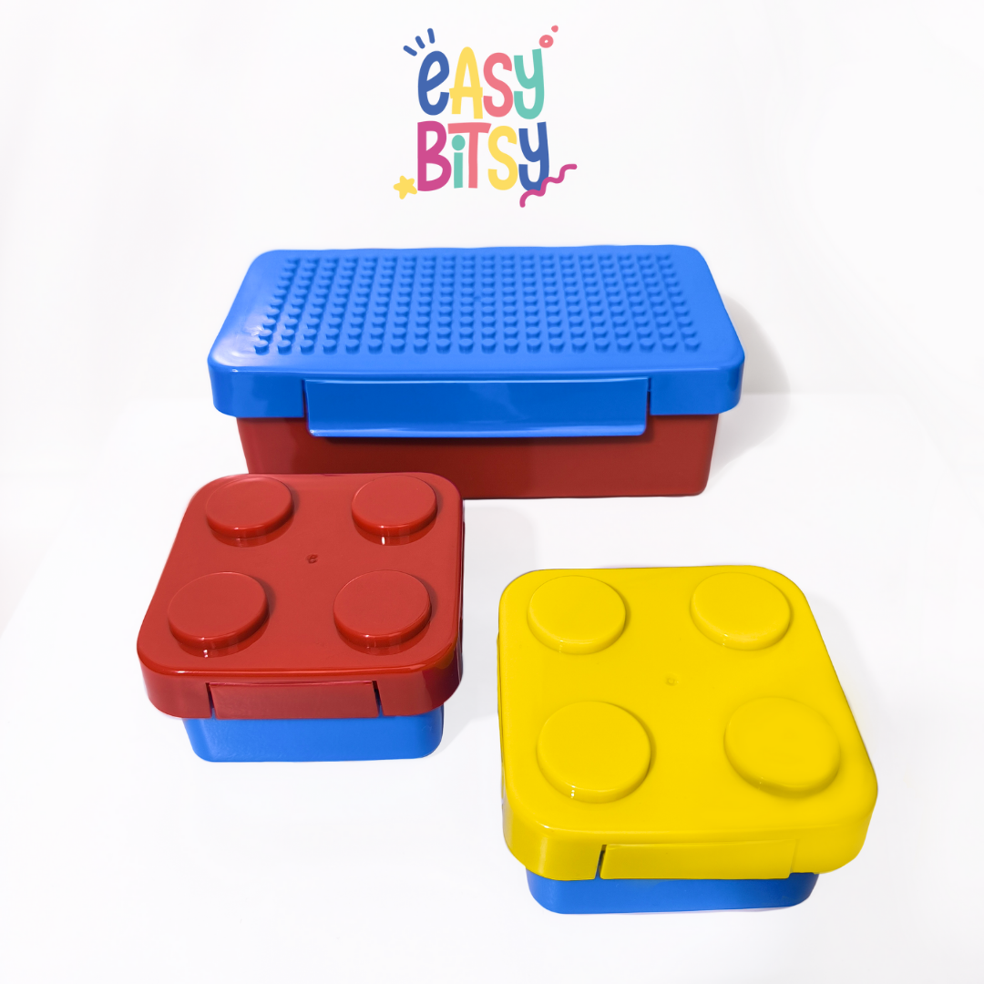 Easy Bitsy Big Block Lego Lunch Box | Sendok Garpu Motif Lego - Luffy Tidak ada merek