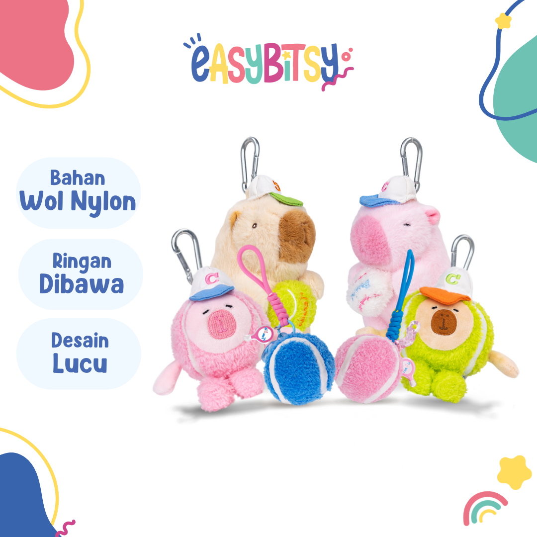 Easy Bitsy Keychain Gantungan Karakter Capy Bara - Original Capybara Tidak ada merek