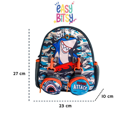 Easybitsy Tas Ransel Backpack Sekolah Anak Laki-Laki PAUD-TK Shark, Soccer, Dino - Ariel Tidak ada merek