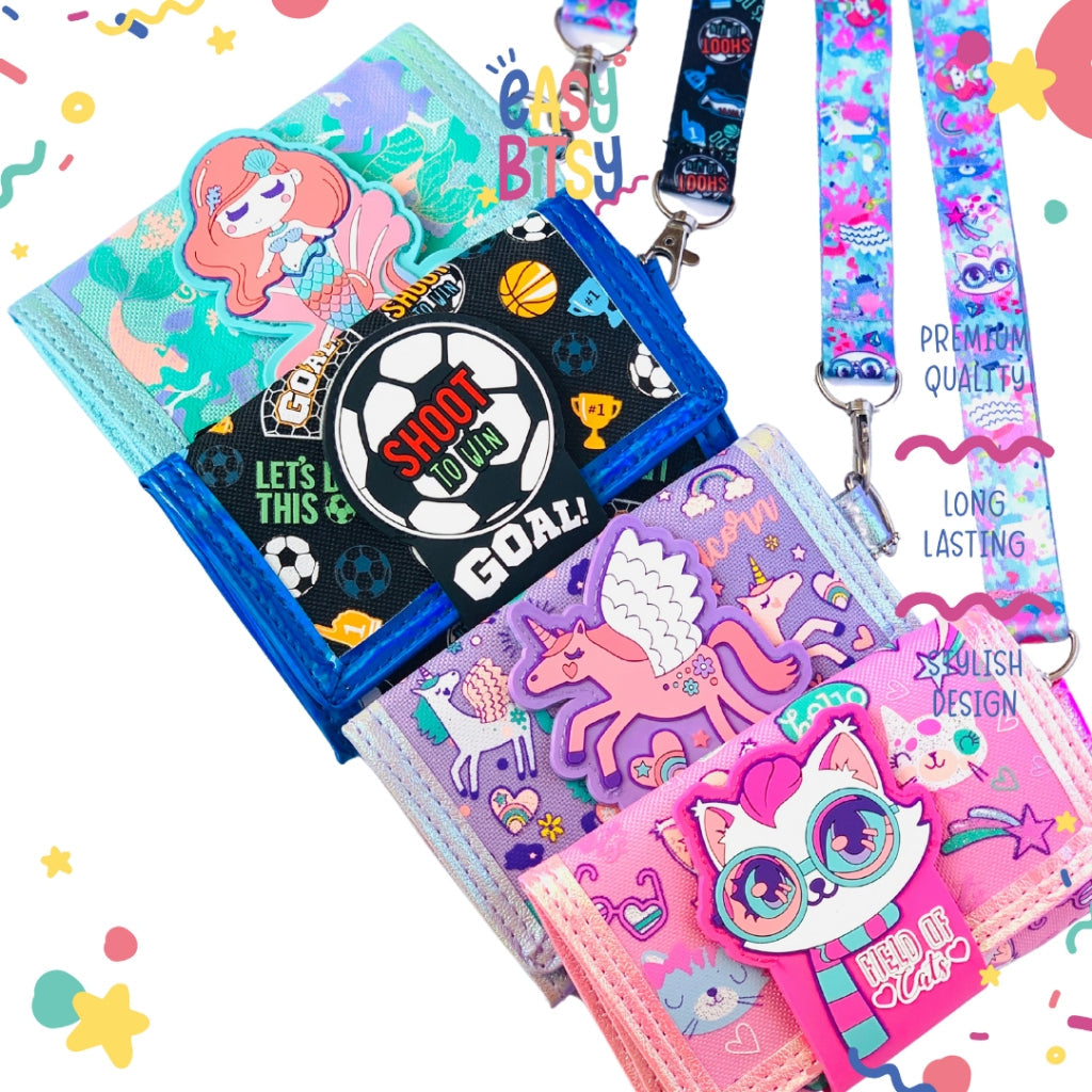 Easybitsy Dompet Mini Strap Wallet 3 Lipat Anak Laki-Laki Perempuan  PAUD-SD  - Raya Tidak ada merek