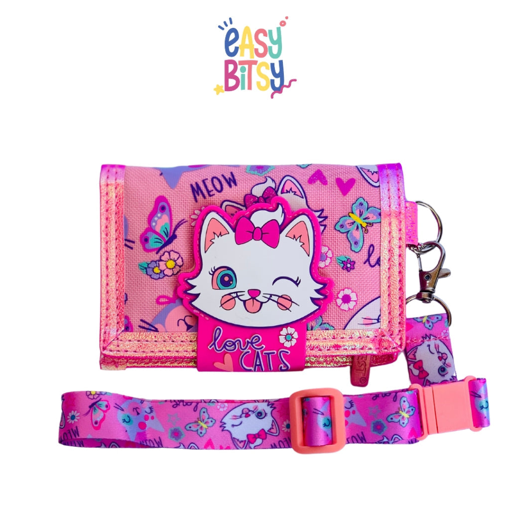 Easybitsy Dompet Mini Strap Wallet 2 Lipat Anak Laki-Laki Perempuan  PAUD-SD Soccer, Cat, Unicorn – Rara Tidak ada merek