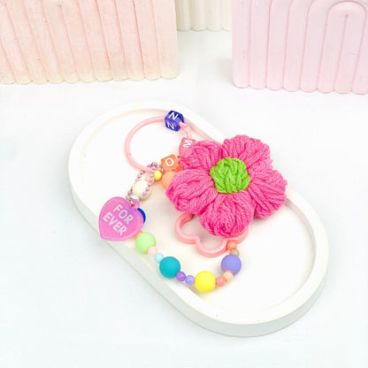 Easy Bitsy Keychain Gantungan Aksesoris Bunga Rajut, Rabbit, Dog - Mou Tidak ada merek