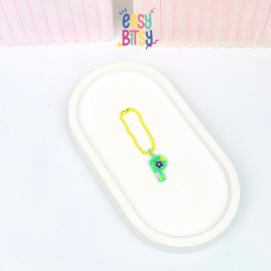 Easy Bitsy Keychain Gantungan Alphabet Mini - mrica Tidak ada merek
