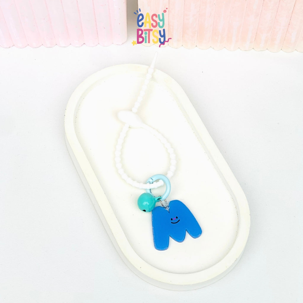 Easy Bitsy Keychain Gantungan Alphabet Akrilik Smile Polos Tidak ada merek