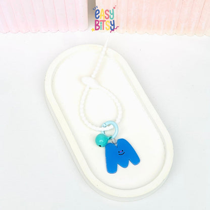 Easy Bitsy Keychain Gantungan Alphabet Akrilik Smile Polos Tidak ada merek