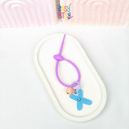 Easy Bitsy Keychain Gantungan Alphabet Akrilik Smile Polos Tidak ada merek