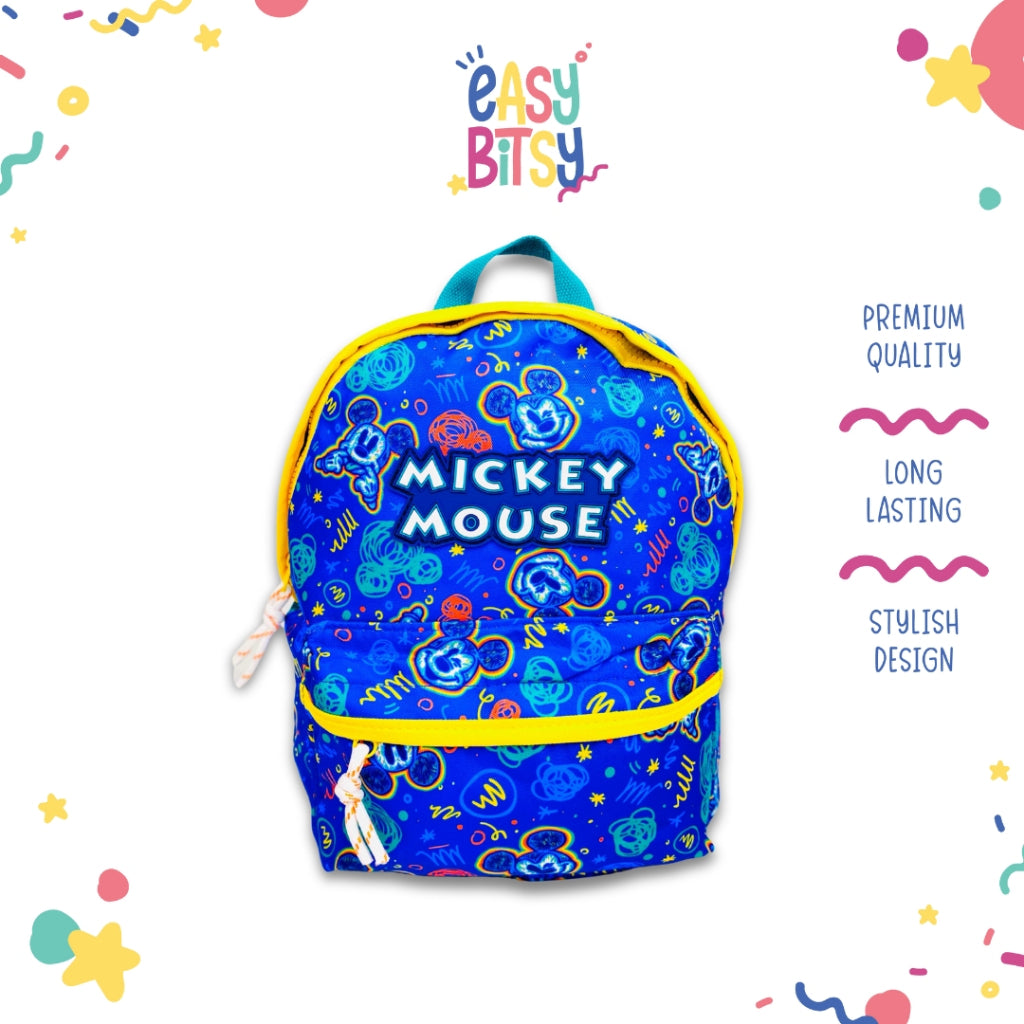 Easy Bitsy Tas Ransel Backpack Perempuan PAUD TK SD Premium Mickiy Mouse Blue - ZR Tidak ada merek