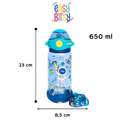 Easybitsy Botol Minum Water Bottle 650ML Anak Laki-Laki PAUD-SD Astronot, Dino, Monster, Shark, Soccer - Bunny