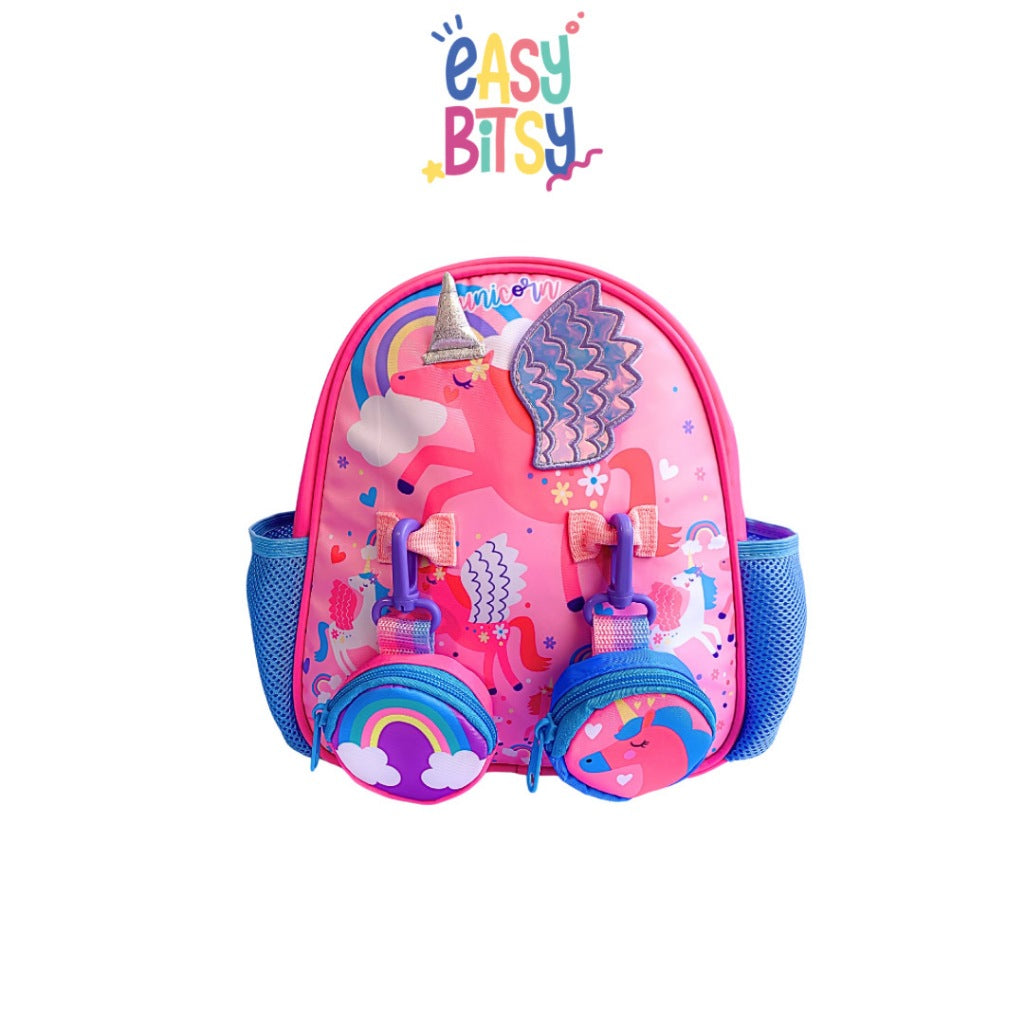 Easybitsy Tas Ransel Backpack Sekolah Anak Perempuan PAUD-TK Mermaid, Cat, Unicorn - Ariel Tidak ada merek