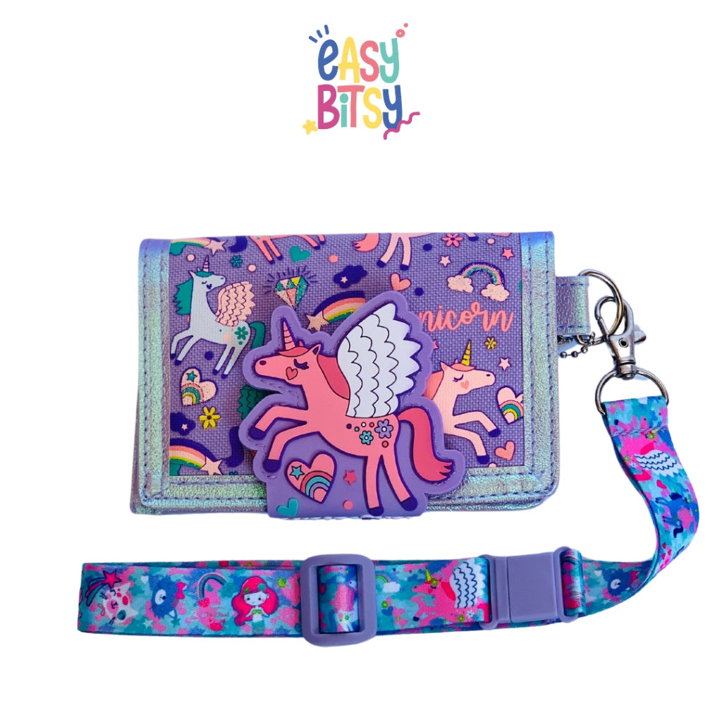 Easybitsy Dompet Mini Strap Wallet 2 Lipat Anak Laki-Laki Perempuan  PAUD-SD Soccer, Cat, Unicorn – Rara Tidak ada merek