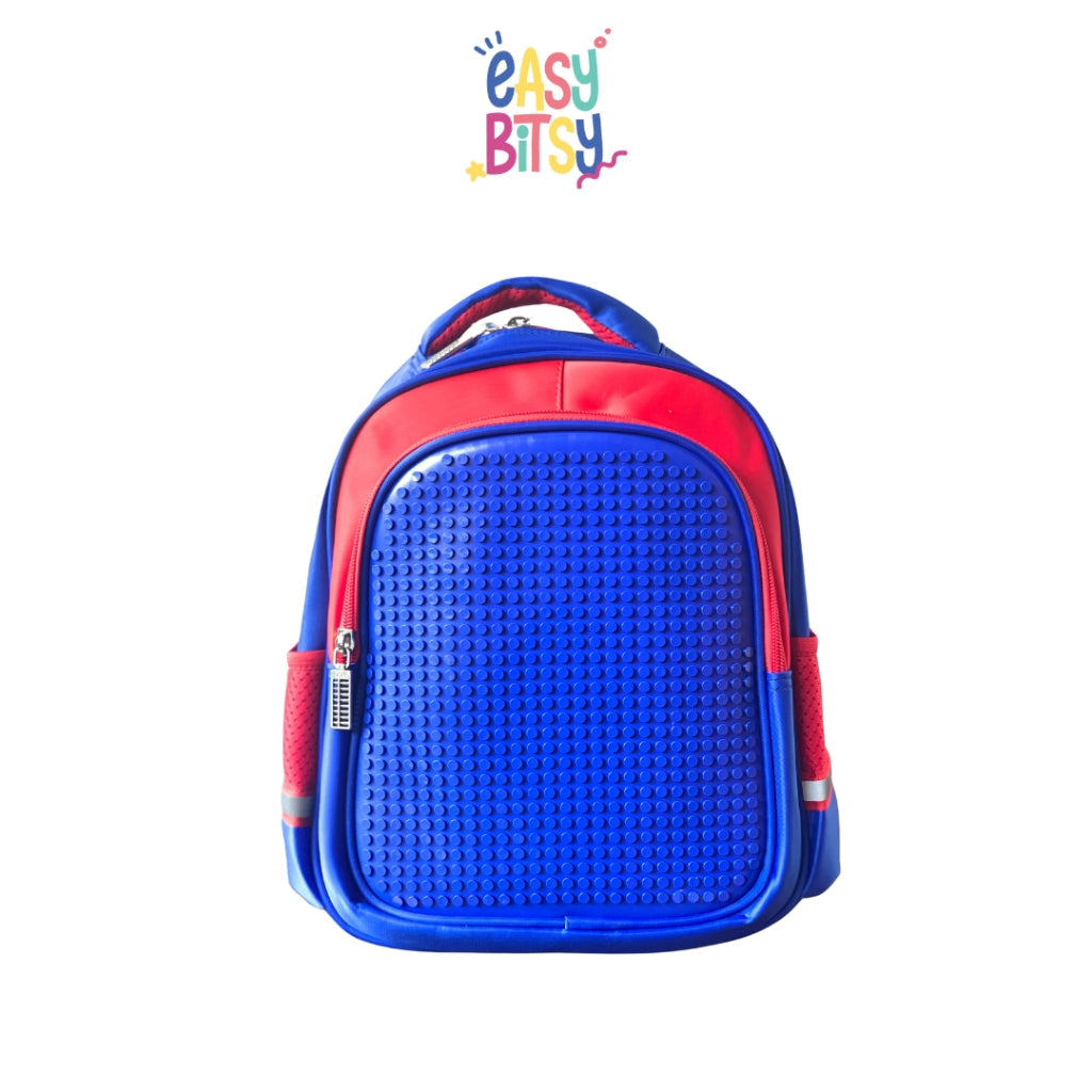 Easybitsy Tas Ransel Backpack Sekolah Anak Laki-Laki PAUD TK Pixel Bits - Lego Tidak ada merek